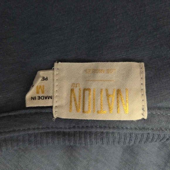 NATION LTD Blue Thea Sweetheart Tiered Dress Size Medium - Picture 4 of 5